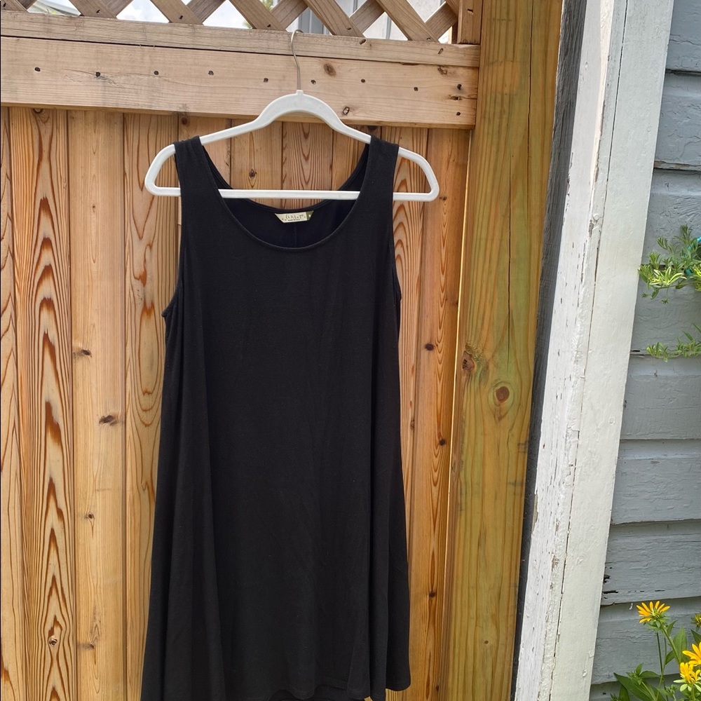 Chalet cotton knit Scoopneck sleeveless dress.